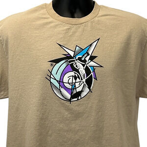 The Hundreds Abstract Adam Bomb T Shirt Mens L Large Beige Streetwear